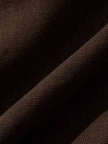 DAZY Casual Commute Solid Color Long Sleeve Men's Shirt Fall - Brown - View 7