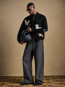 AKNOTIC Brand - Men's Autumn/Winter Fashion Butterfly Cardigan - Black - View 5