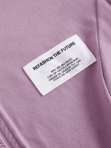 SHEIN Tween Girls Pink Knitted Casual 2-Piece Set With Hoodie, Fashionable Versatile Streetwear - Purple - View 12