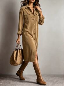 Linhara CURVE Vestidos Tallas Grandes - Caqui - Ver 3