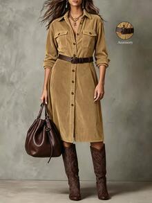 Linhara CURVE Vestidos Tallas Grandes - Caqui - Ver 1