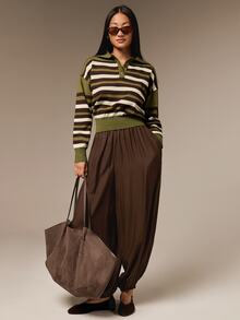 COSMINA Women's Colorblock Casual Daily Long Sleeve Sweater - Multicolor - View 3
