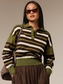 COSMINA Women's Colorblock Casual Daily Long Sleeve Sweater - Multicolor - View 2
