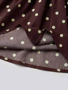 SHEIN 女嬰度假休閒可愛拼色波點細肩帶洋裝 - 彩色 - 查看 6