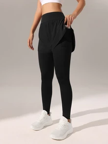 Velisys Velisys High Waist 2 In 1 Athletic Leggings - Multicolor - View 3