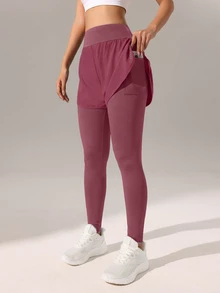 Velisys Velisys High Waist 2 In 1 Athletic Leggings - Multicolor - View 7