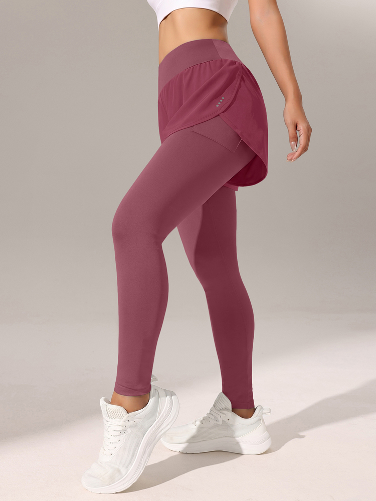 Velisys Velisys High Waist 2 In 1 Athletic Leggings - Multicolor - View 6