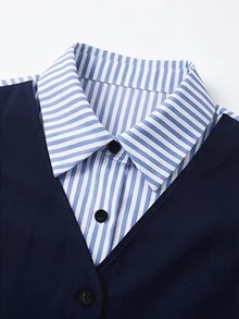 GlowEve Striped Print Button Front Shirt - Multicolor - View 5