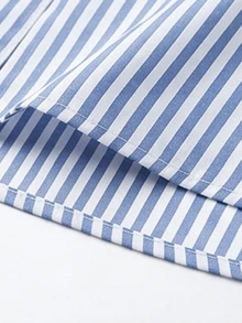 GlowEve Striped Print Button Front Shirt - Multicolor - View 7