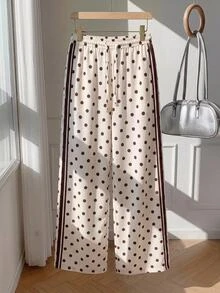 Tween Girl Casual Minimalist Comfortable -Waist Leg Versatile Long Pants, Suitable For Daily Wear And Back To School - Apricot - View 3