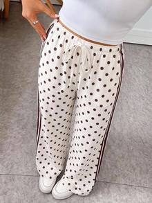 Tween Girl Casual Minimalist Comfortable -Waist Leg Versatile Long Pants, Suitable For Daily Wear And Back To School - Apricot - View 4