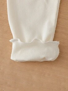 SHEIN Vintaside Kids 3 件套女婴夏季蝴蝶结装饰打底裤，甜美时尚透气长裤，适合夏季穿着 - 彩色 - 查看 9