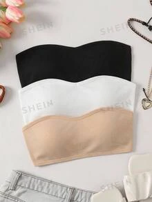SHEIN 2件組青少年女孩內衣與胸罩 - 彩色 - 查看 1