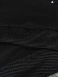 PAVTROS Men's Fashion Versatile Studded Workwear Jacket - Black - View 7