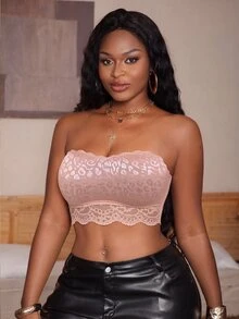 Bare Chapter 1pc Plus Size Strapless Bra - Apricot - View 6