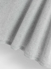 Tween Girls Dress, Light Gray, Slim Fit, Warm For Autumn/Winter, Fashionable & Versatile, Casual, Daily Wear, Ruffle Hem, Elegant, Ditsy Floral, Holiday, Round Neck - Grey - View 8