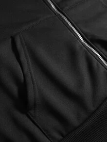 STYNVO Men's Letter Print Hoodie - Black - View 5