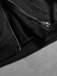 STYNVO Men's Letter Print Hoodie - Black - View 6