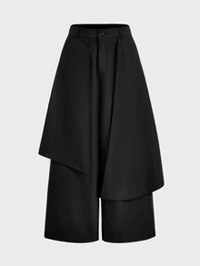 SWAVVY Men's Fashion Commuter Design Pants - Black - View 2