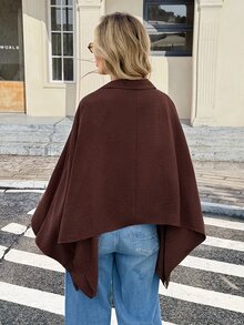 Serisse Women's Casual Versatile Button Textured Thin Jacket - Brown - View 2