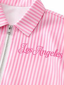 Manfinity EMRG Men's Striped Digital Pattern Short Sleeve Shirt And Drawstring Waist Long Pants Casual Daily Outfit - Multicolor - View 4