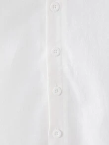 Souflis Souflis 女童白色純棉襯衫，彼得潘領泡泡袖夏季上衣，適合4-7歲，校園風返校派對洗禮婚禮穿搭 - 白色 - 查看 7