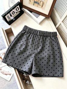 Franclia Quần short nữ màu đen cài cúc cạp vừa ống đứng phong cách thường ngày thanh lịch, phù hợp đi làm, công sở trang trọng, mặc hằng ngày, đa năng cho mùa hè và mùa thu - Nhiều màu - Xem 2