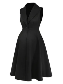 SHEIN جاكيت بدون أكمام سوداء للحوامل - الأسود - مشاهدة 5