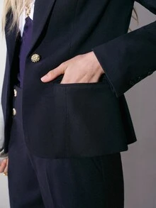 MOTF PREMIUM FASHIONABLE ELEGANT COMMUTER WAIST-CINCHING WOMEN'S BLAZER - Royal Blue - View 5