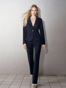 MOTF PREMIUM FASHIONABLE ELEGANT COMMUTER WAIST-CINCHING WOMEN'S BLAZER - Royal Blue - View 1