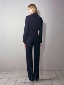 MOTF PREMIUM FASHIONABLE ELEGANT COMMUTER WAIST-CINCHING WOMEN'S BLAZER - Royal Blue - View 4