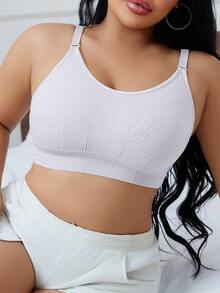 SHEIN 大尺碼女款無縫舒適睡眠底層內褲 1件裝 - 白色 - 查看 1