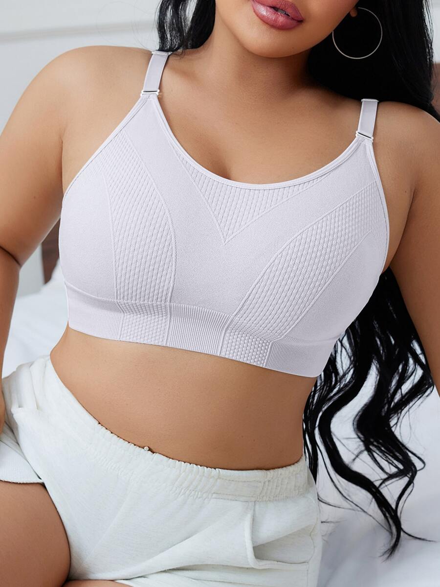 SHEIN 大尺碼女款無縫舒適睡眠底層內褲 1件裝 - 白色 - 查看 1