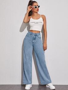 EMERY ROSE Straight-leg Jeans - Light Wash - View 6