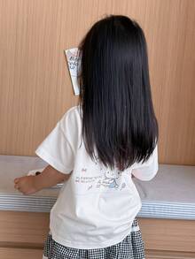 Dazy Kids HELLO KITTY | DAZY 女童標語卡通印花短袖休閒T恤 秋季 - 白色 - 查看 7