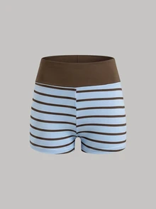 Conjunto de Jaqueta para Meninas Adolescentes, Azul & Marrom em Blocos de Cor, Jaqueta + Calça Conjunto de 2 Peças, Ajuste Solto, Quente para Outono/Inverno, Elegante & Versátil, Casual, Outono, Outono, Zíper, Cor Sólida, Inverno, Gola, Capuz, Gola Redonda - Multicolorido - Visão 6