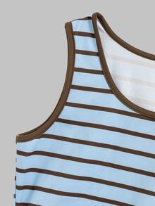 Conjunto de Jaqueta para Meninas Adolescentes, Azul & Marrom em Blocos de Cor, Jaqueta + Calça Conjunto de 2 Peças, Ajuste Solto, Quente para Outono/Inverno, Elegante & Versátil, Casual, Outono, Outono, Zíper, Cor Sólida, Inverno, Gola, Capuz, Gola Redonda - Multicolorido - Visão 4