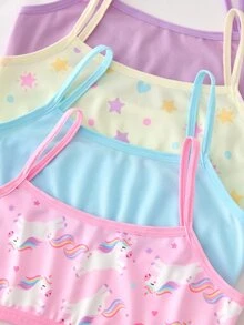 Random 4-Piece , A Combination Of Colorful Unicorns And Fruits For Girls And Children Autumn Fall - Multicolor - View 9