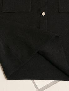 MOTF PREMIUM 2PCS DETACHABLE SHAWL SWEATER DRESS WITH BELT - Black - View 11