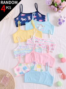 Random 4-Piece , A Combination Of Colorful Unicorns And Bears, Suitable For Girls And Children Autumn Fall - Multicolor - View 1