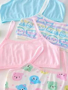 Random 4-Piece , A Combination Of Colorful Unicorns And Bears, Suitable For Girls And Children Autumn Fall - Multicolor - View 6