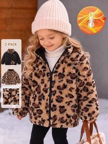 SHEIN Baby Girls Jackets - Black - View 1