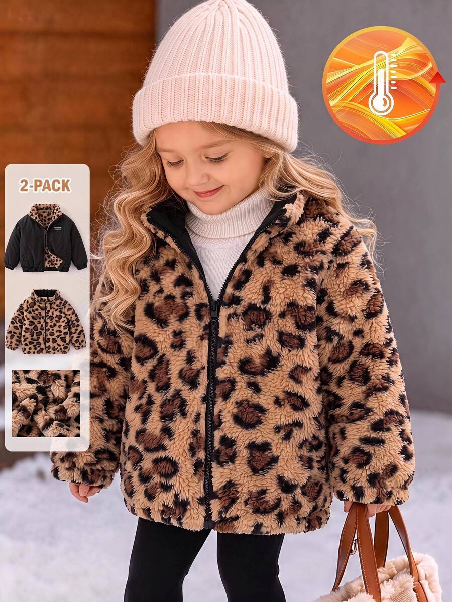 SHEIN Baby Girls Jackets - Black - View 1