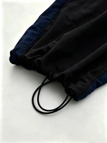 Sport MetroGents Men's Star Print Drawstring Waist Waterproof Sports Long Pants - Navy Blue - View 3