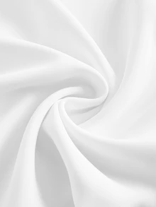 SHEIN MOD فستان أبيض بأكمام جرسية مكشكشة مع حافة مكشكشة وكتف مكشوف، فستان تخرج، هالوين - أبيض - مشاهدة 9