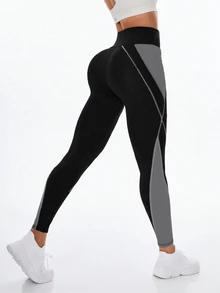 Velisys Velisys Women's 3 Packs Leggings, Colorblock Design, Black White Pink, With Pockets, 9/10 Length, Suitable For Casual Wear, Running, Yoga, Gym, Tennis - Multicolor - View 2