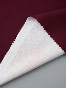 SHEIN BAE Solid Color Casual Minimalist Style Burgundy T-Shirt,Chic Autumn Summer Top,Versatile For Night Out,Commute,,Gathering,Party,Y2K,Shiny & Elegant - Multicolor - View 8