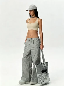 Dewbera Dewbera Bra Olahraga Wanita Tanpa Jahitan, Warna Polos, Model Silang di Belakang, Cocok untuk Gym, Latihan, Musim Panas, Gaya Athleisure, Atletik, dan Sopan. - Putih Krem - View 4