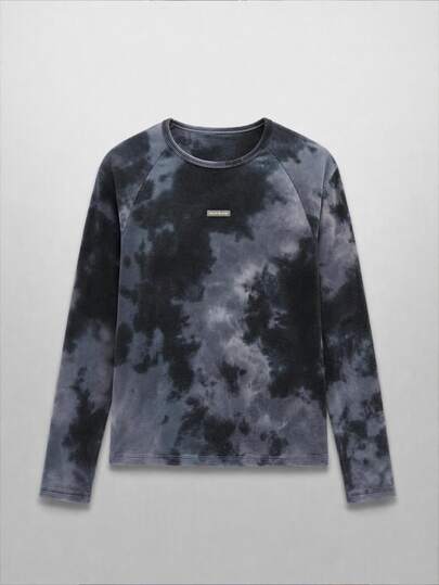 NEON BLANC Men's Tie-Dye Casual Versatile Long Sleeve T-Shirt For Daily Wear