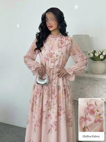 Yasmyna 春夏季腰部修身顯瘦浪漫約會休閒時尚溫柔雪紡女裝洋裝 - 彩色 - 查看 6